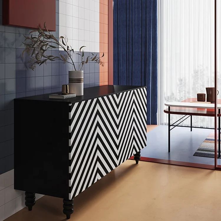 Antique Design Wood Cabinet Modern Dining Room Side Board Cabinet