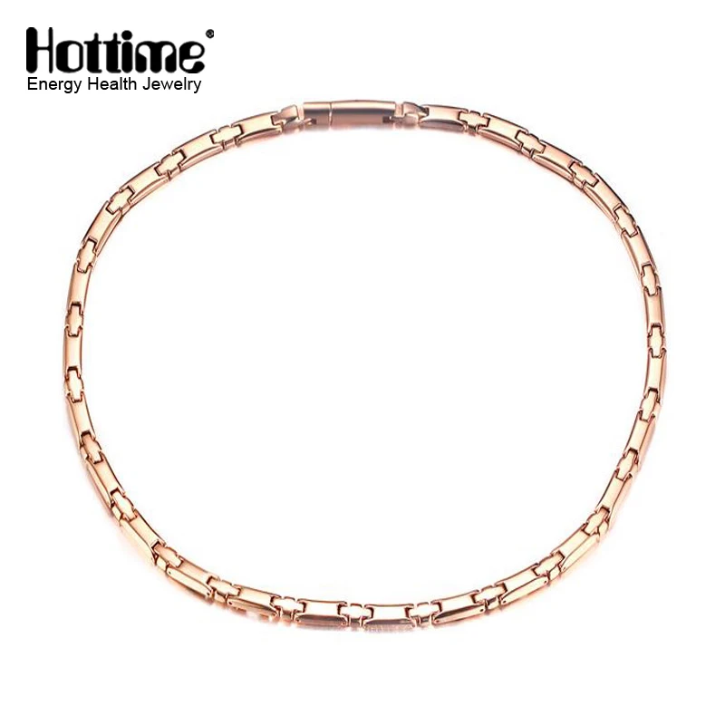 Fashion Jewelry Titanium Magnetic Metal Germanium Necklace In Stock