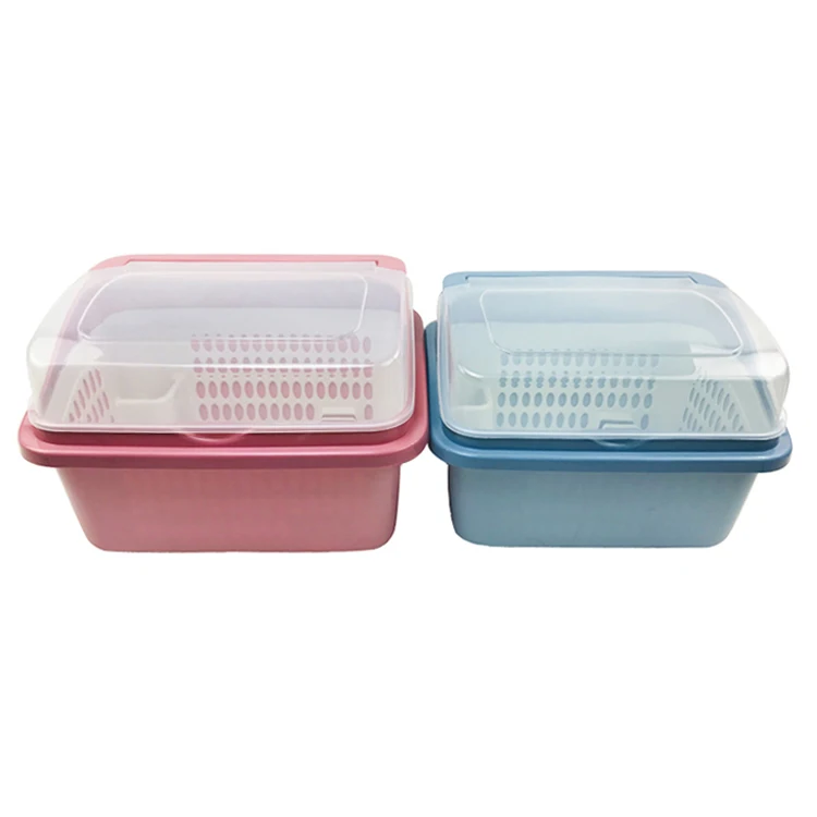 Пластиковые Кухонные чаши стойки для посуды с крышкой