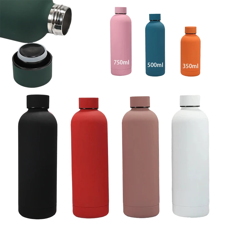 Hot Selling Insulated Water Bottle 500ml 750ml Small Mouth Double Wall Stainless Steel Thermos Vacuum Flask