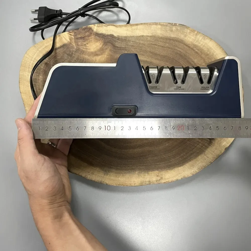 18W Profession Commercial Grade 3-Stage Slots electric knife and scissor Grinder Diamond Abrasives Automatic knife sharpen tool