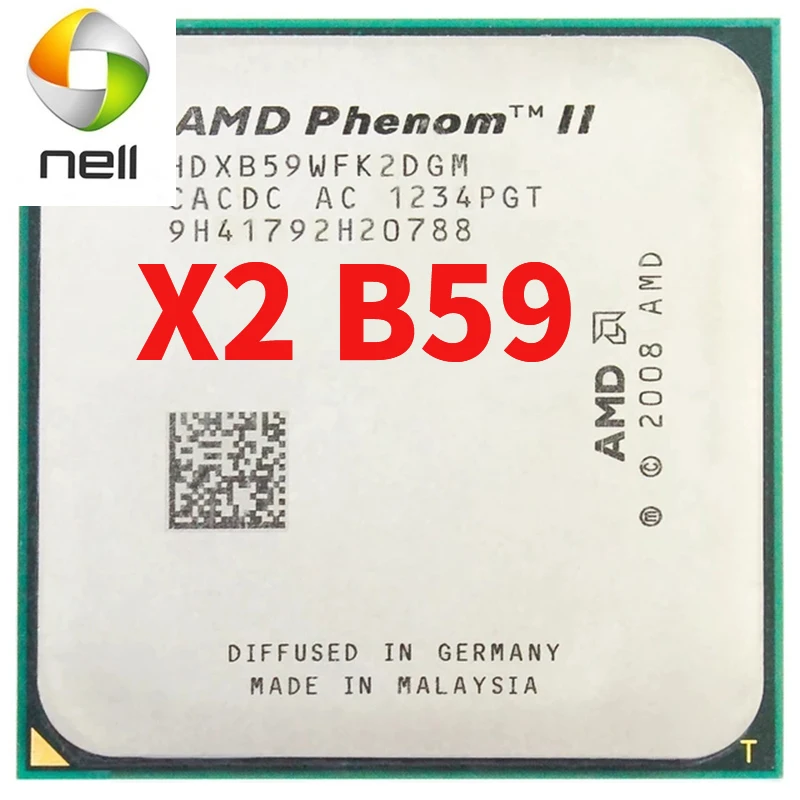 AMD Phenom II X2 B59 CPU Processor Dual-Core (3.4Ghz/ 6M /80W / 2000GHz) Socket am3 am2+ AMD Phenom II X2 B59 CPU Processor Dual