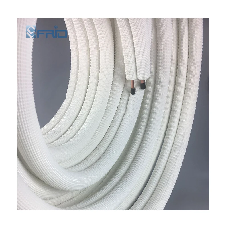 Scottfrio Single Or Double Air Conditioner Copper Pipes With Fireproof Pe Insulation Pre Insulated Copper Tube
