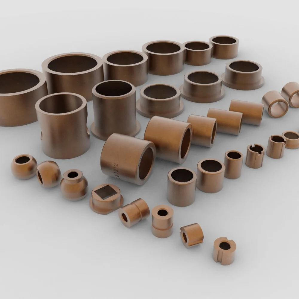 Flandged Sintered Copper Sliding Bush Bearing