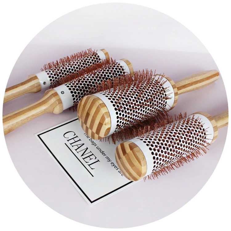 
100% Hard Bristle Hair Brush Hot Sale Hair Brush Boar Bristles Bamboo Handle 