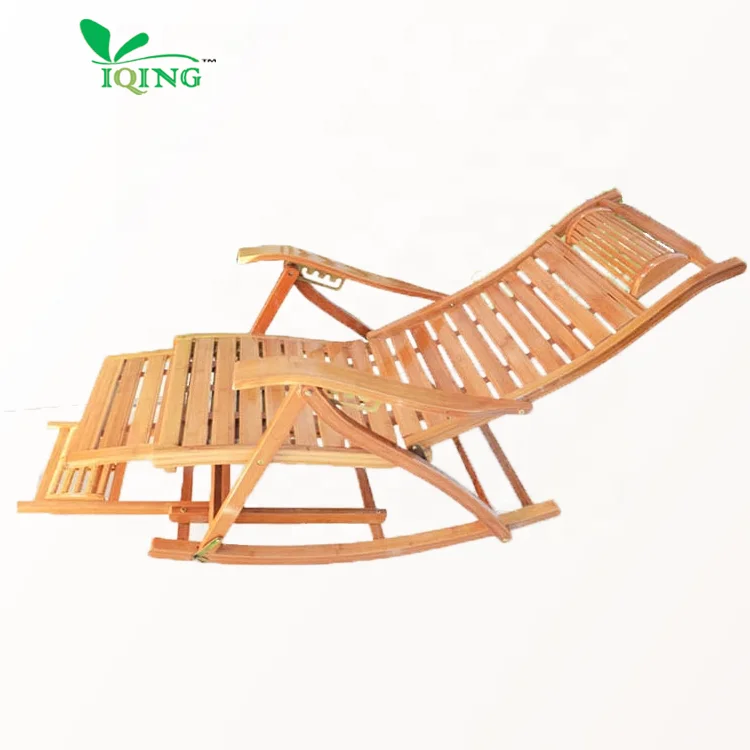Living room lounge chair reclining rocking chair bamboo folding chair