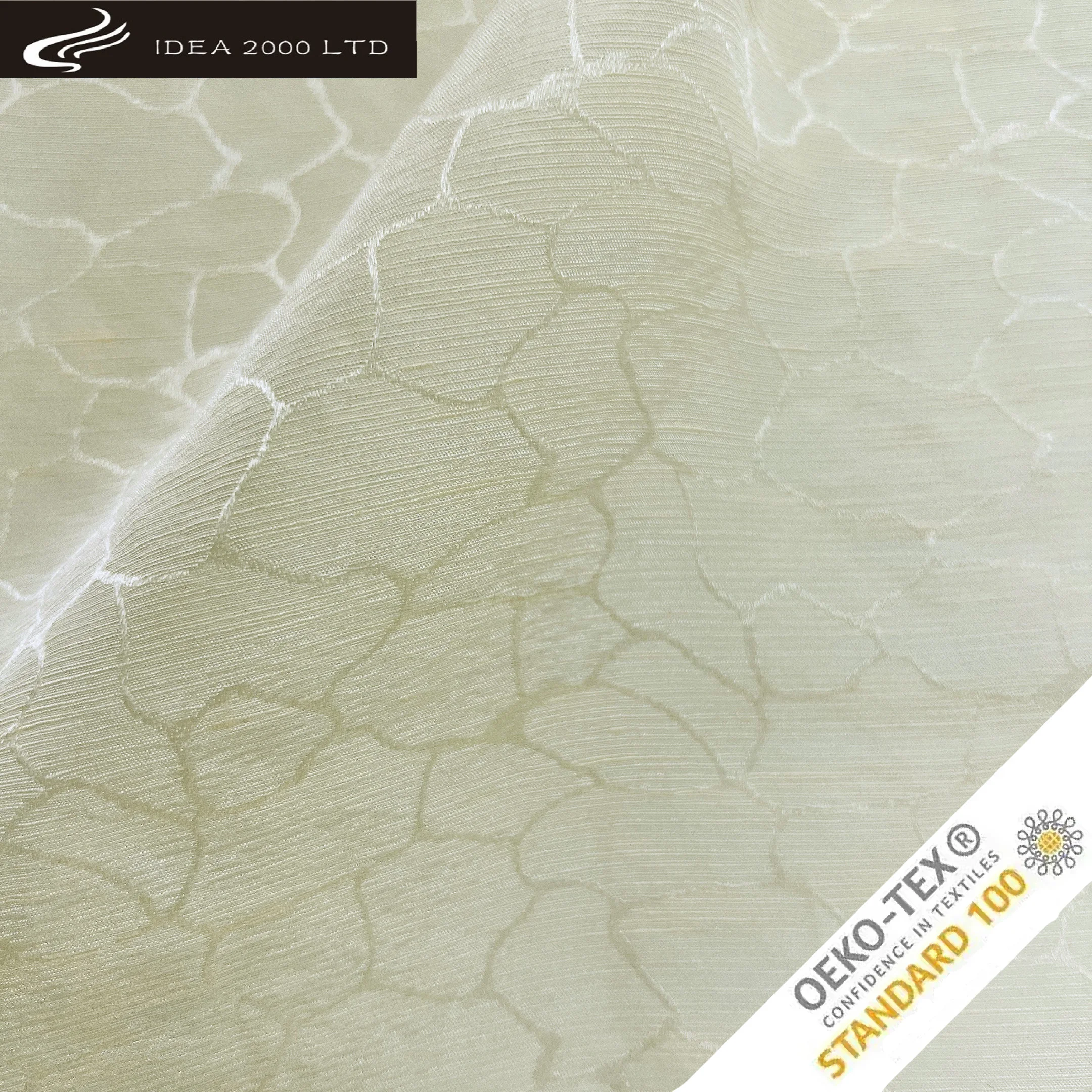 Plain Dyed 16MM Jacquard Linen Silk Blend Fabric For Dress Women Natural Fabric