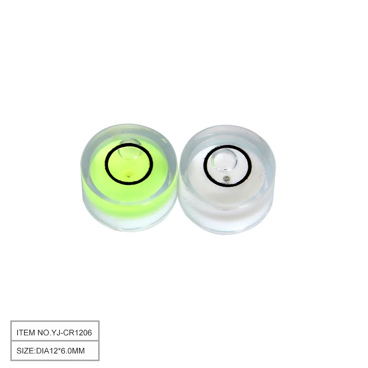 YJ-CR1206 High Industrial Standards Spirit Level Bubble Vials Circular Spirit Level Bubble Ball Vials Acryl Spirit Level