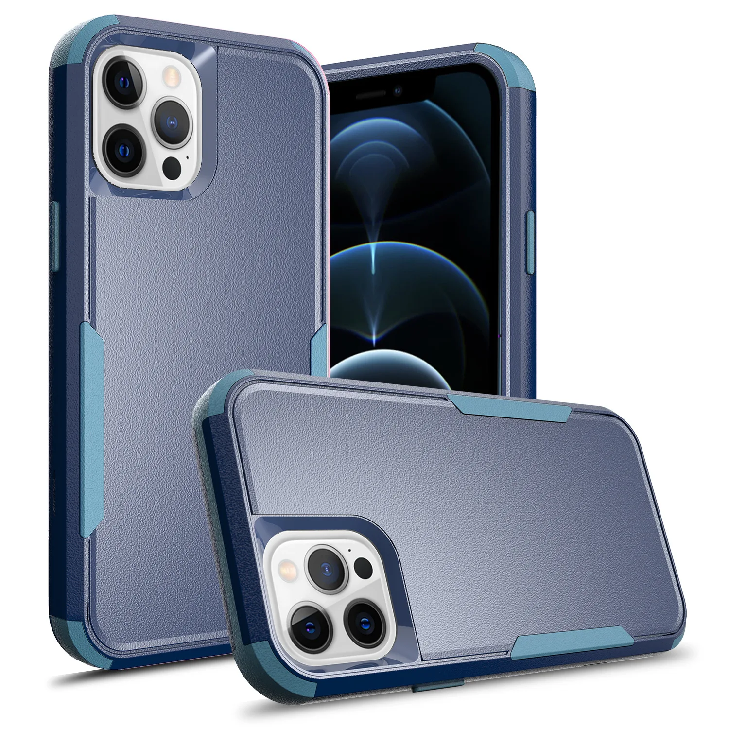 New Products 3-layer Heavy Duty Defender Design TPU+PC Anti-fall Phone Case For iPhone 13 13 Pro Max