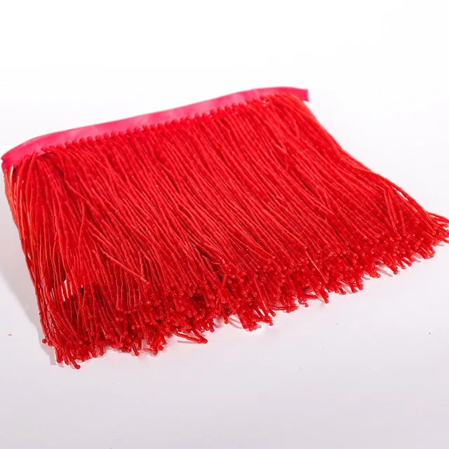 15cm Crystal Beaded Tassel Handmade Fringe for Stage Clothing Home Curtain