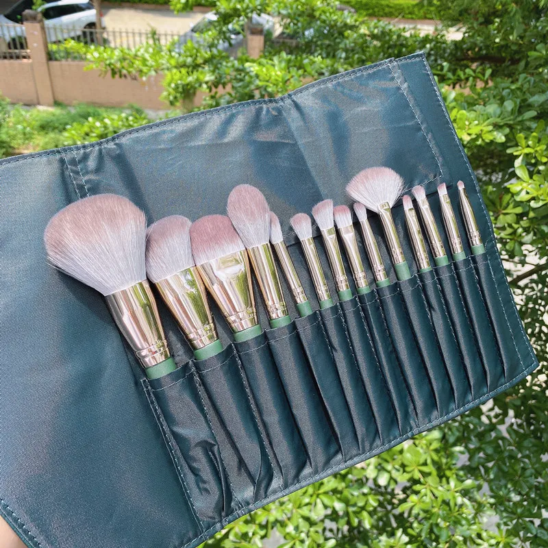 Wholesale Hight quality Wood Handle 14pcs Makeup Brush Set Private Label Cosmetic Makeup & Tools