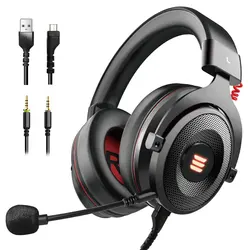 EKSA E900 Stereo Gaming Headset Wired Gaming Headphones with Noise Canceling Mic, Over Ear Headphones