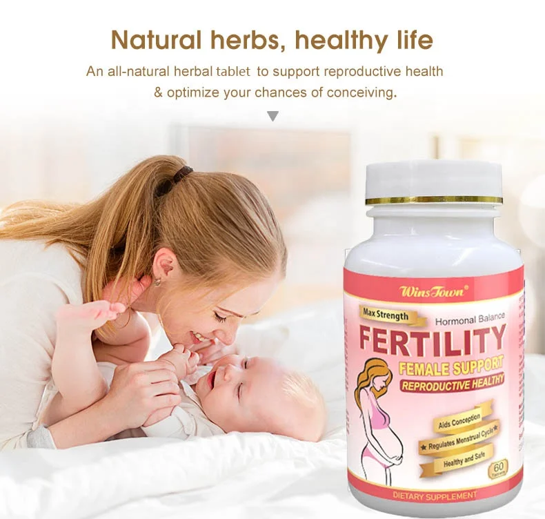Female Fertility Tablet winstown Natural organic Cleaning Womb herbs pills detox fertility capsule for women having baby