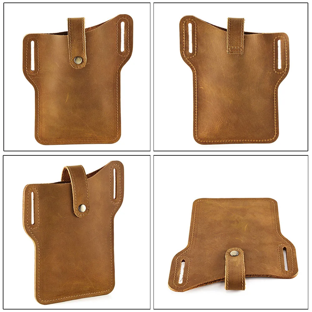 Genuine Leather Male Waist Pack Phone Pouch Bags Waist Bag Quality Cowhide Man Belt Pouch Purse Bag for Phone New
