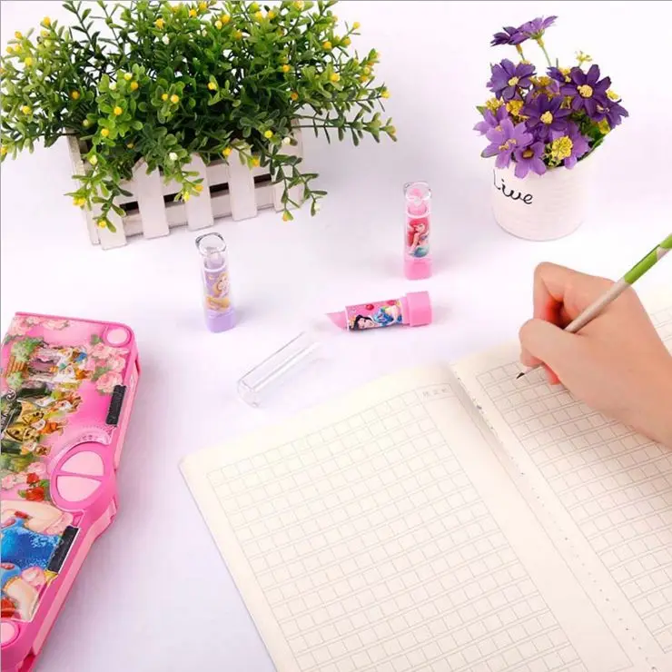 Новинка, Ластики для губной помады для девочек, красочный резиновый ластик для детей, игрушка, ластик для офиса, школьные принадлежности, модные канцелярские принадлежности