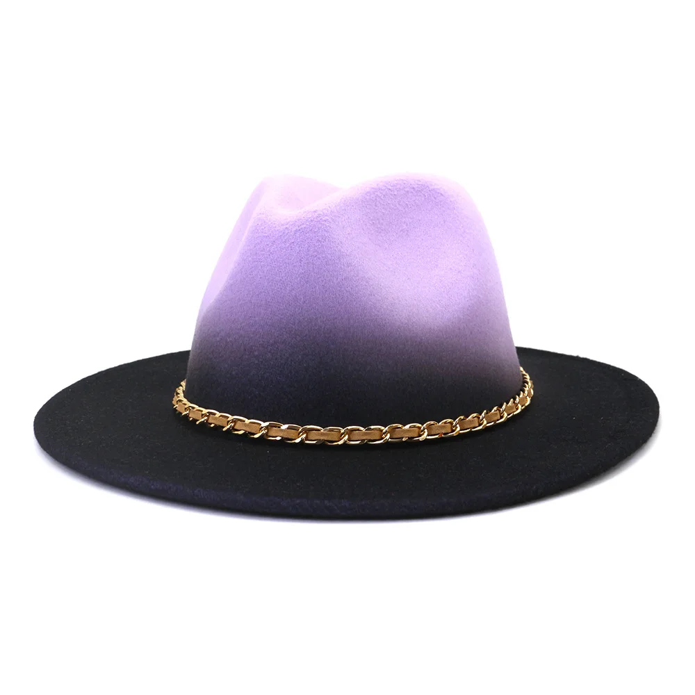 2024 new arrive Men Hats Feathers Buckle panama hat Women Decorated Beige Belt Pink Chain Feather Golden Fedora Hat Bands