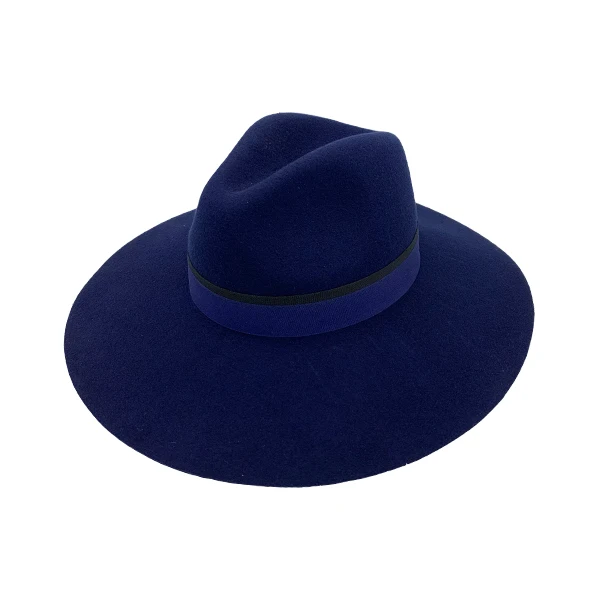 
2018 Fashion Wool Felt Men Hat Wide Brim Fedora Floppy Leather Belt Hat 