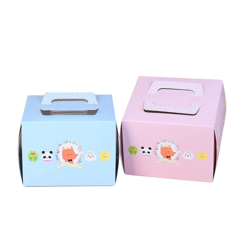 Eco cake box food packaging cupcake box shipping cartons portable take out box
