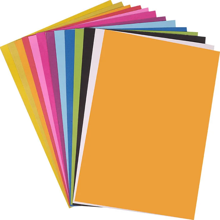 Индивидуальная цветная бумага разноцветная картонная для поделок
