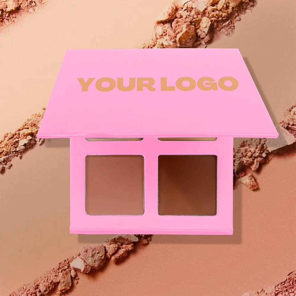 High Pigment Vegan Wholesale Pressed Powder Bronzer Palette Dark Makeup Contour for Daily Use Talc-Free