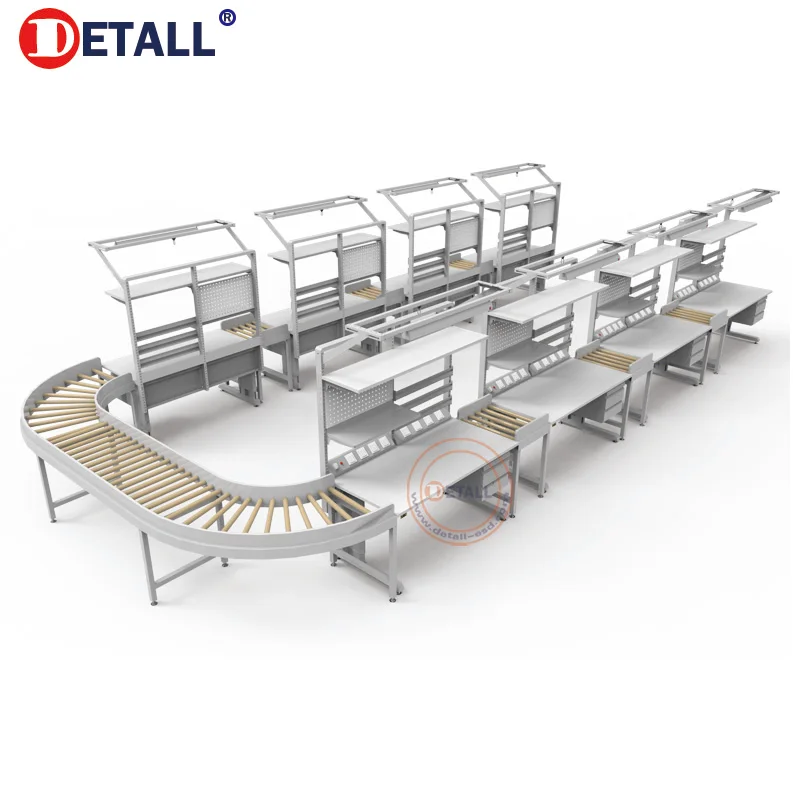 Detall Conveyer Belt Assembly sorting Line system for Workshop