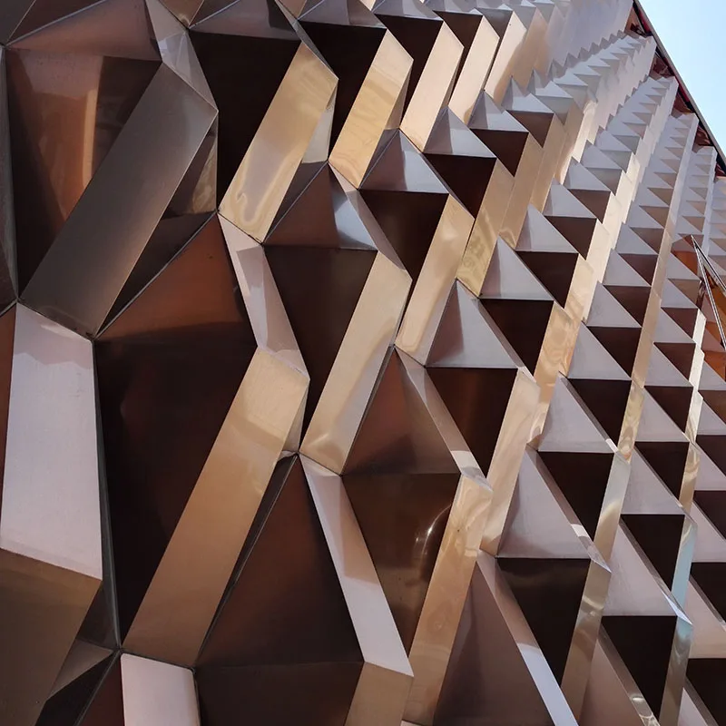 OEM Fireproof and Waterproof Stainless Steel Panels External Aluminum Cladding for Metal Facade Decoration