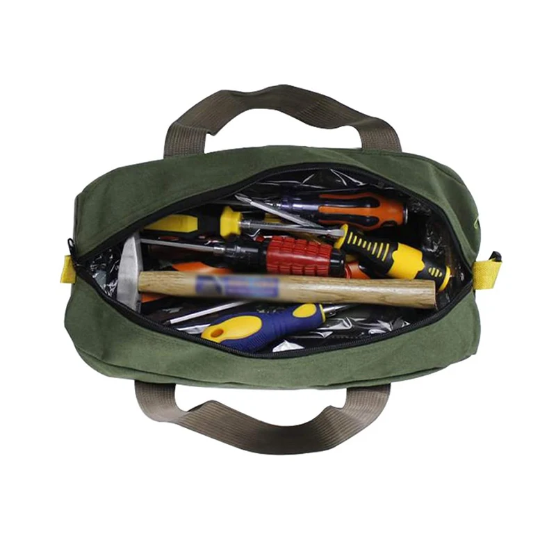 Wholesale Custom Logo Canvas Large Electrician Zipper Tool Tote Bag