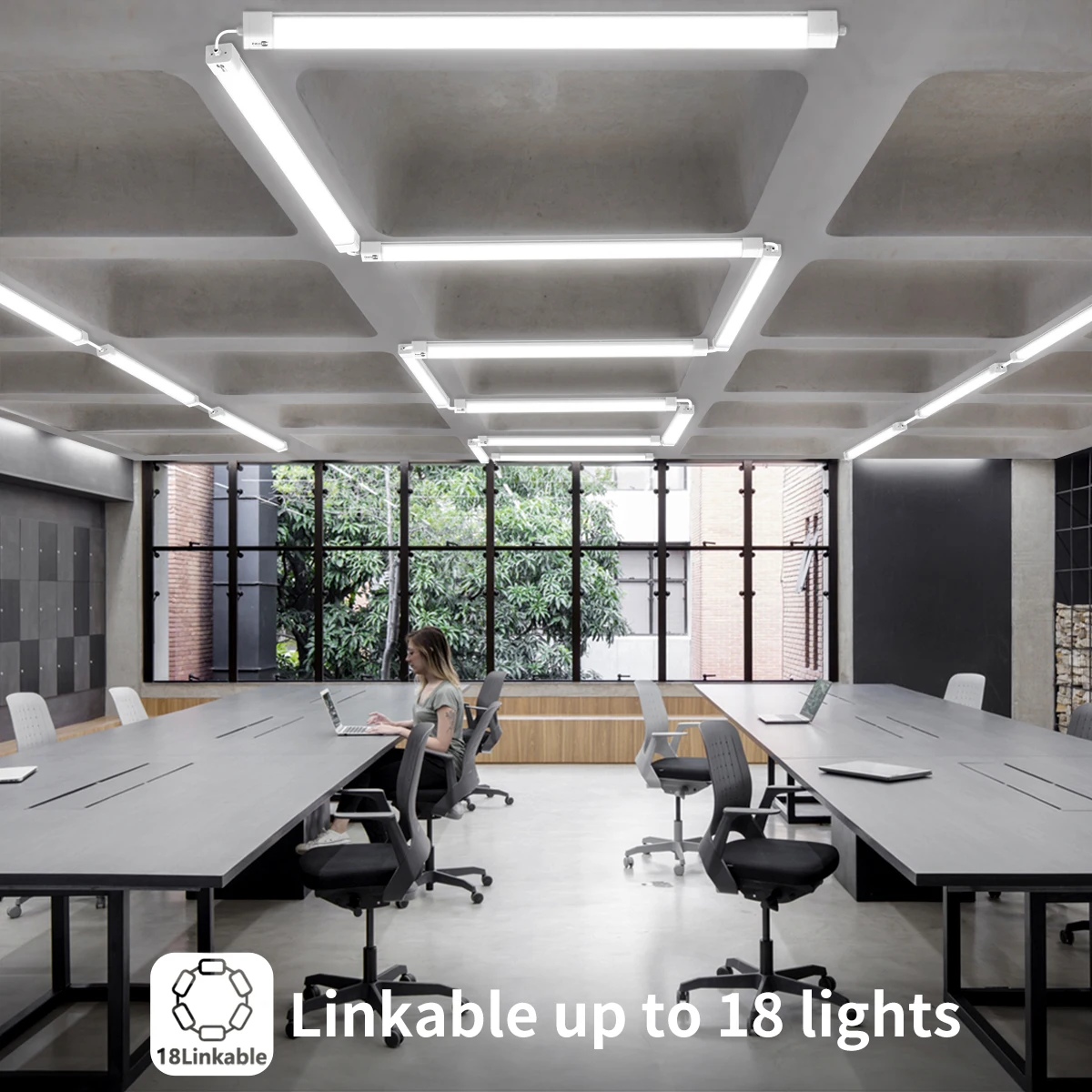 Hot Selling 4ft Housing Industrial Triproof Light 36W IP66 Waterproof Linear Lights LED Garage Batten Tube Lamps