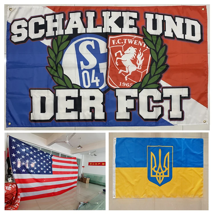 Wholesale 90x150cm Polyester Custom Flag for Advertising Digital Printing Free Design