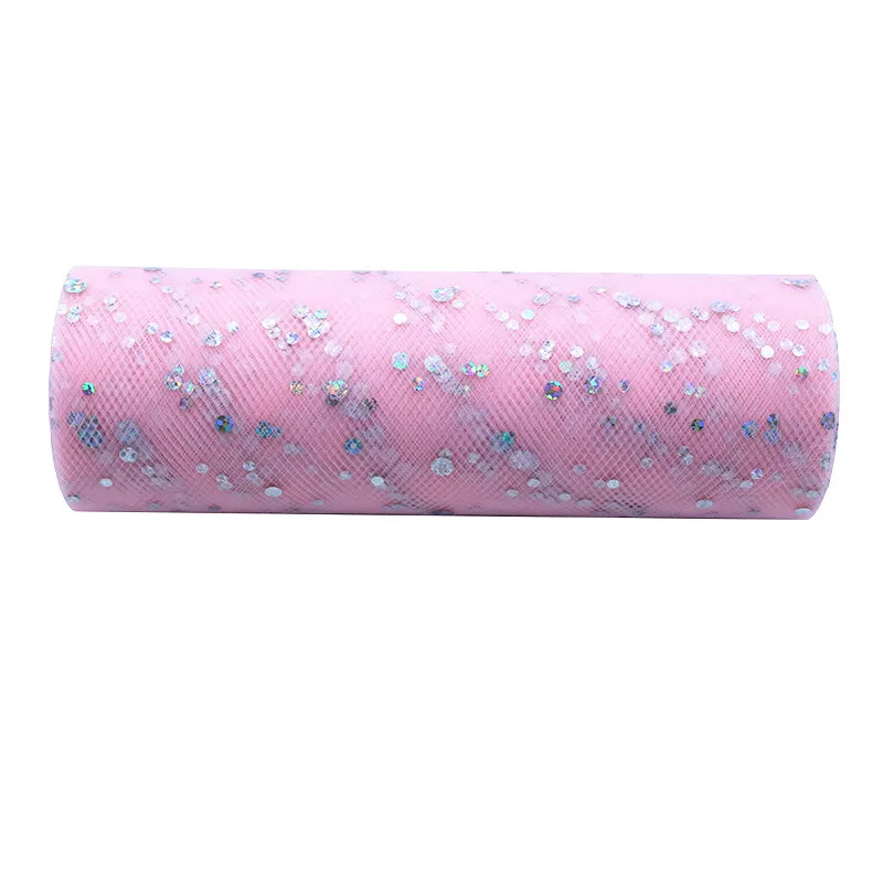 15cm Wholesale Christmas Accessories Gillter Dot Decorative Organza Tulle Mesh ribbon