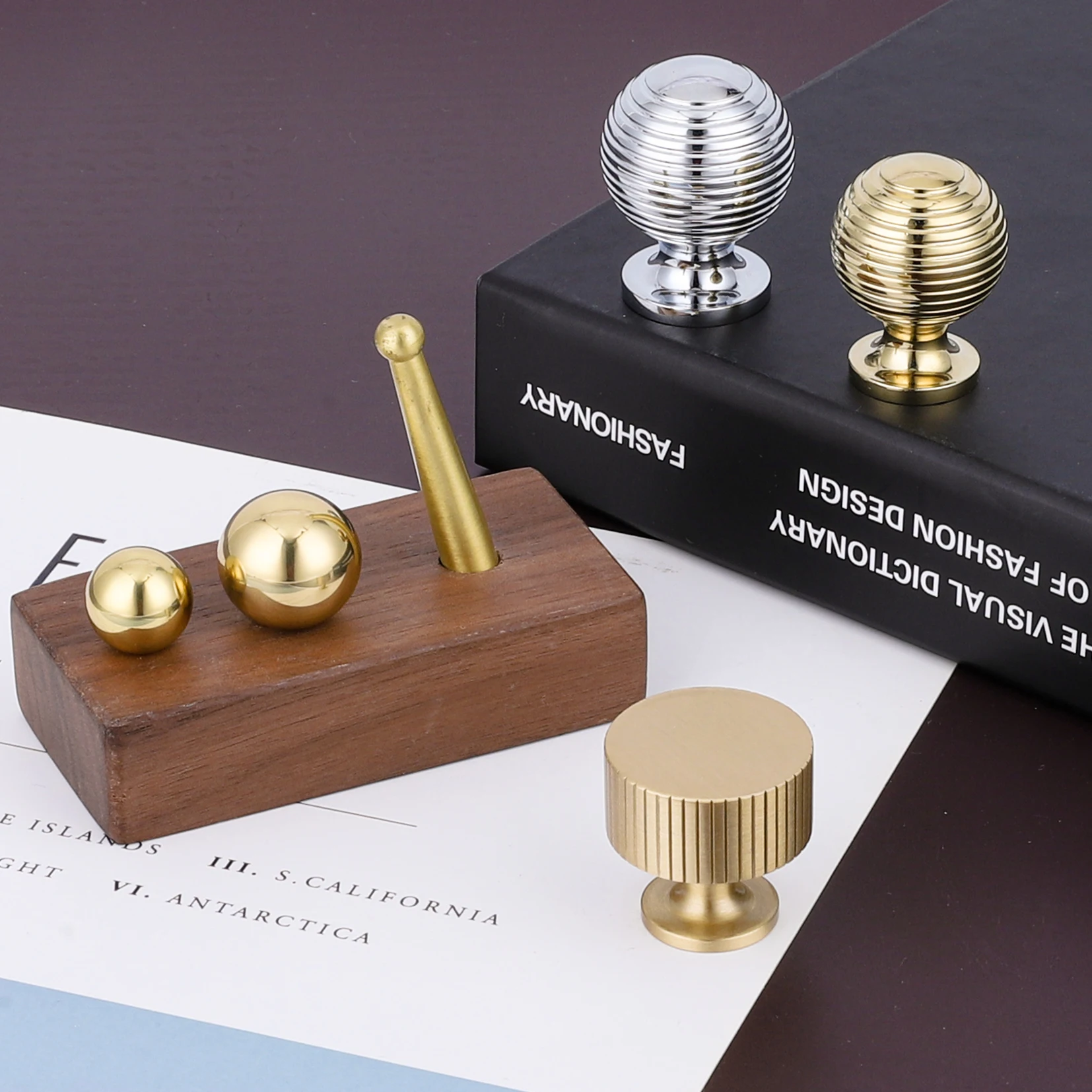 2022 New Design Handle Kitchen Knurled Gold Cabinet Pulls Drawer Pulls Brass Furniture Handle Cabinet Knobs