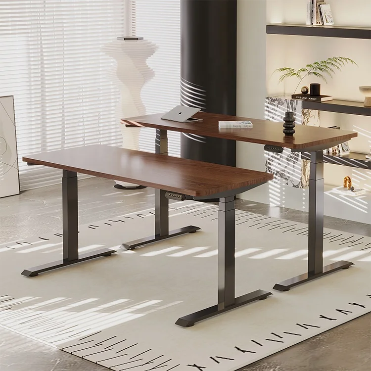 Electric Office Desk Convertible Ergonomic Metal Factory Direct Supply Design Computer Sit To Stand Adjustable Height Table