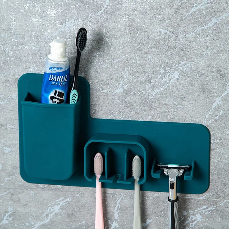 OEM&ODM shaving sucking self adhesive shower wall mounted dual box blade turkish shaver barber straight silicone razor holder