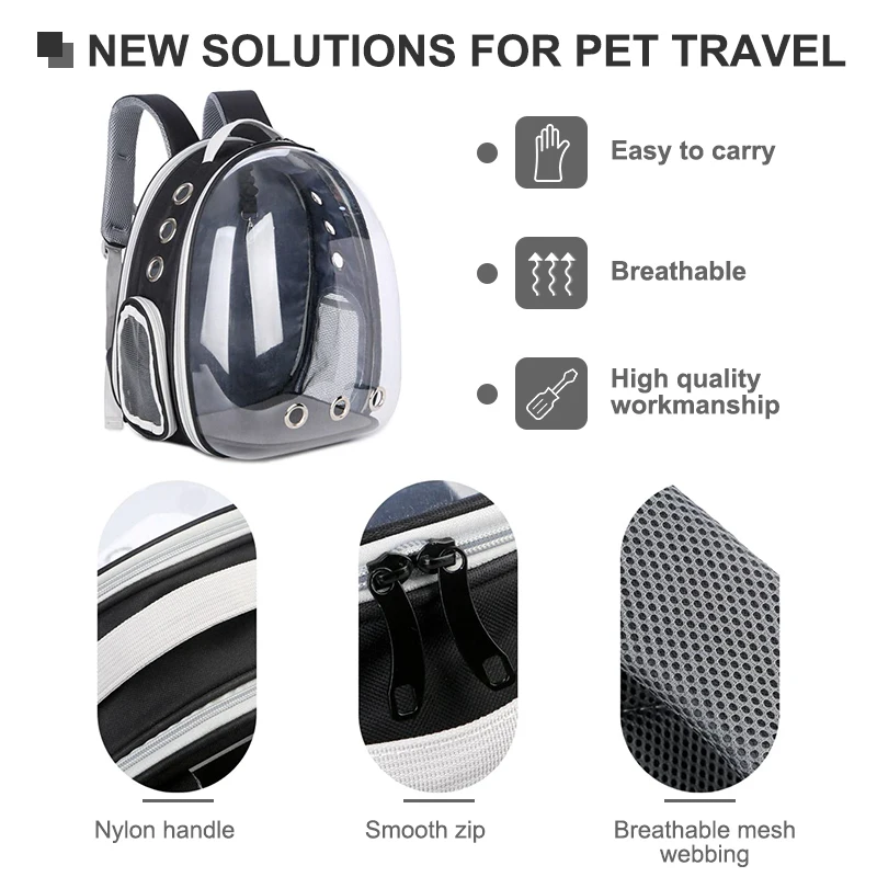 
expandable transparent bubble space capsule pet cat carrying carrier backpack 