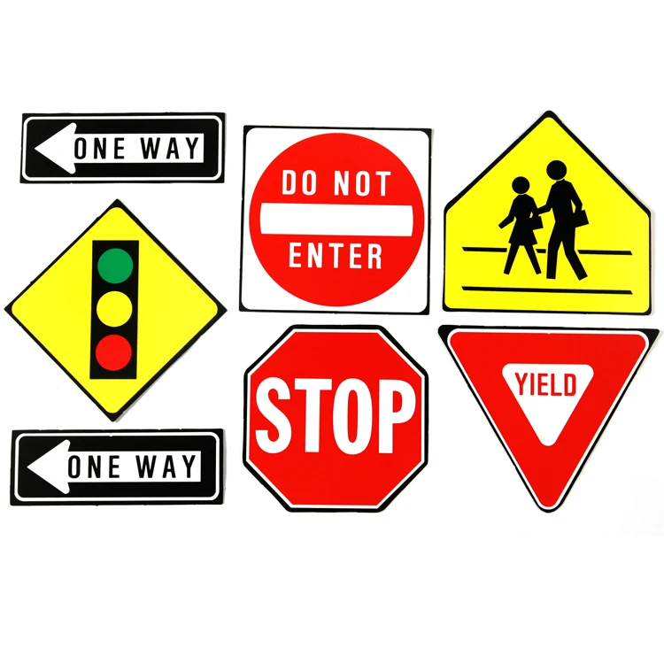 High quality traffic road reflective metal security us road signs Caution Sign