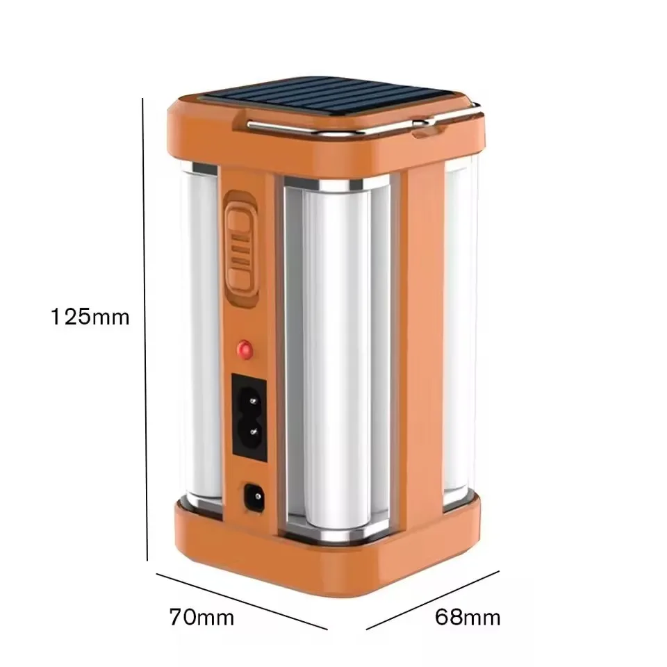 Rechargeable Solar Power LED Telescopic Flashlight Portable Emergency Camping Lantern for Outdoor Hiking Tent Handing Light
