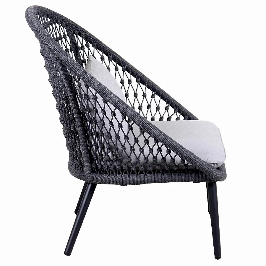 Modern design Woven Rope Chair  Outdoor sofa garden sofa for home  hotel  Patio furniture