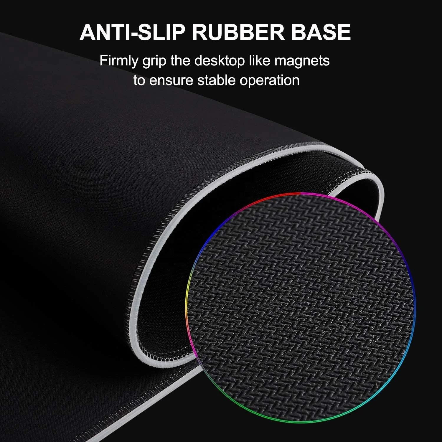 Игровой коврик для мыши RGB Мягкий Нескользящий Коврик с резиновой основой ноутбуков компьютеров