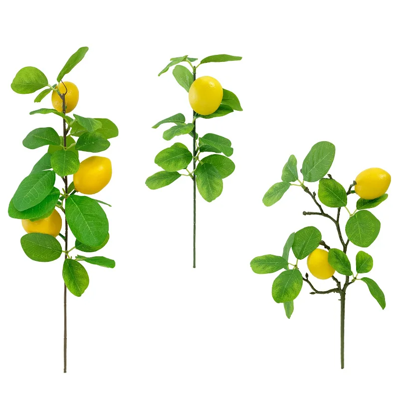 Lemon Branches Artificial Greenery Plants Faux Lemon Picks for Kitchen Party Wedding Home Table Artificial Lemon Plant