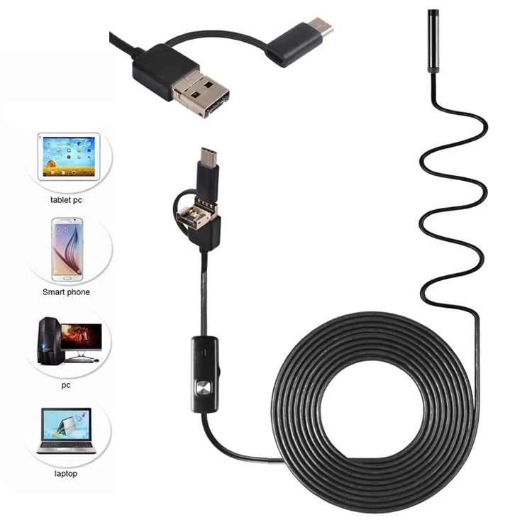 7MM 640*480 2M Soft Line Video Inspection Camera Inspection Camera Soft Endoscope Wifi Endoscope Ip67 Inspection Camera