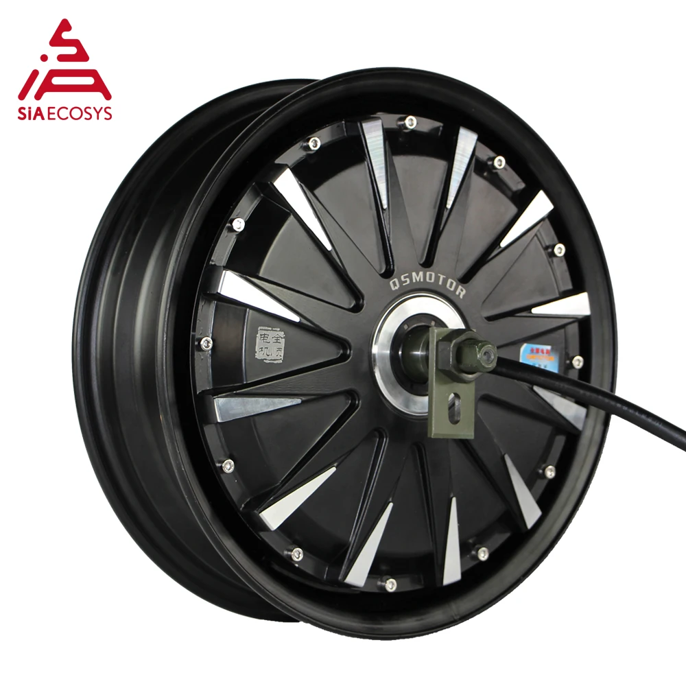 SiAECOSYS QSMOTOR 12inch 3000W 48V 74kph Hub Motor with EM100SP controller and kits for electric scooter