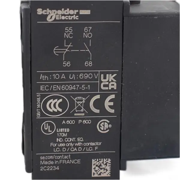 Sch-nei-der LADT2 Pneumatic time delay attachment LADT2 Electric remote connection module