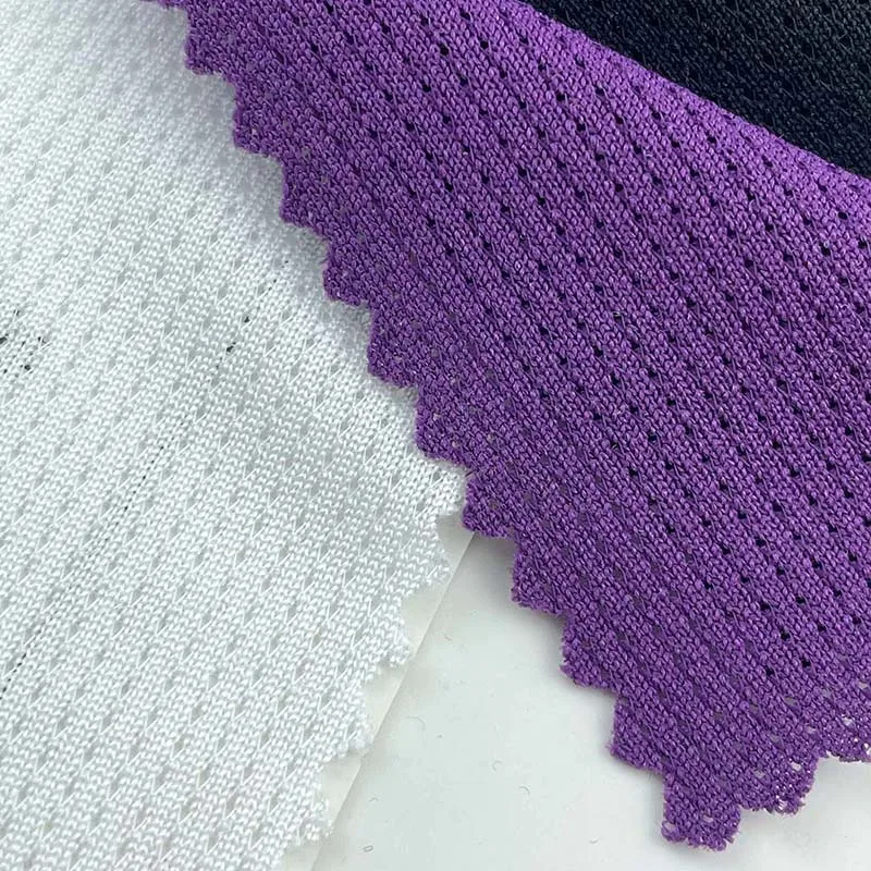 Quick drying breathable fabric for sport 100 polyester jersey bird eye mesh sportswear/ ball suit fabric 130gsm