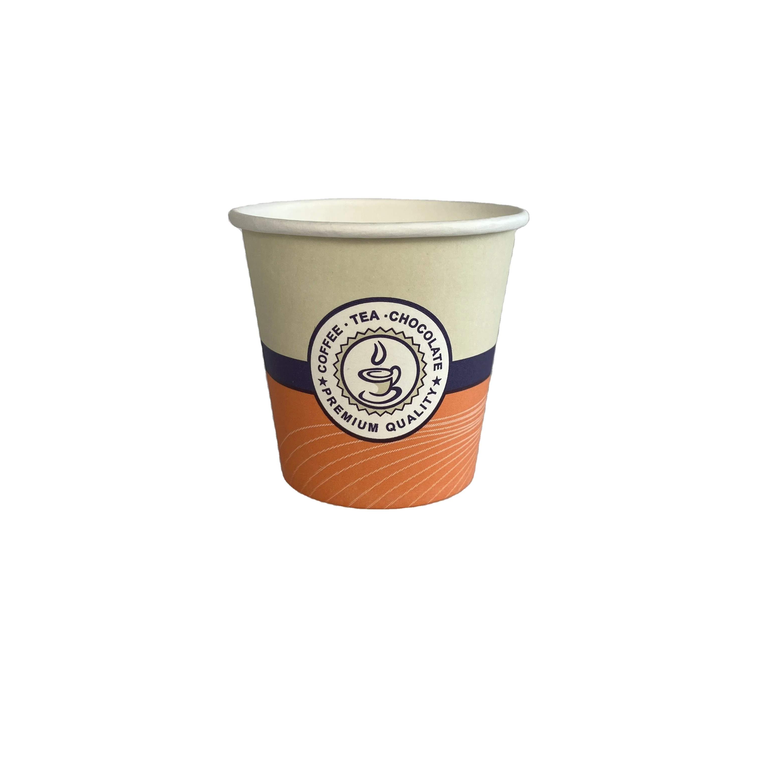 Индивидуальные чашки для холодного кофе с одной стенкой, бумажные чашки с принтом для горячих напитков