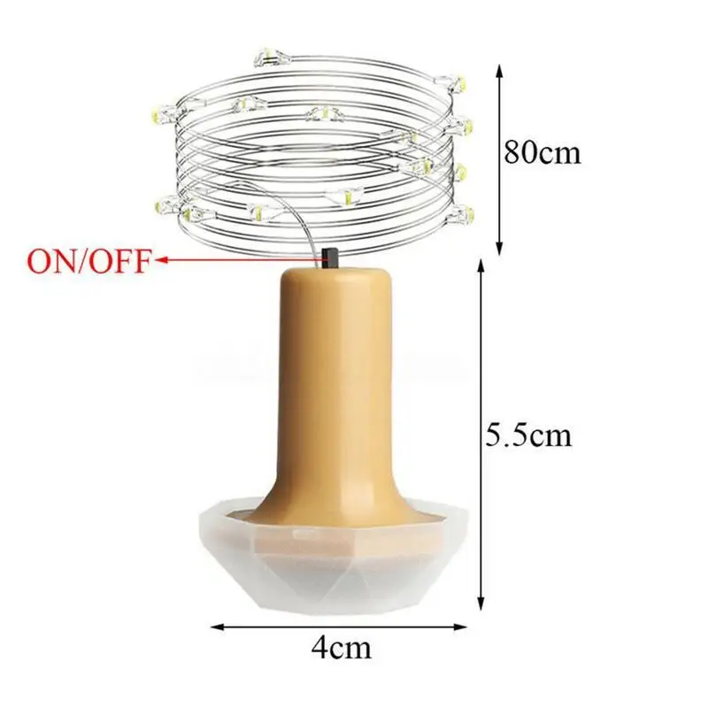 Birthday Party Solar Led Wine Bottle Light String Lamp Outdoor Home Garden Party Copper Wire Decoration Waterproof Lights