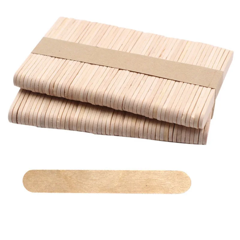 Wholesale environment-friendly wooden disposable ice cream stick for safe use ice cream stick