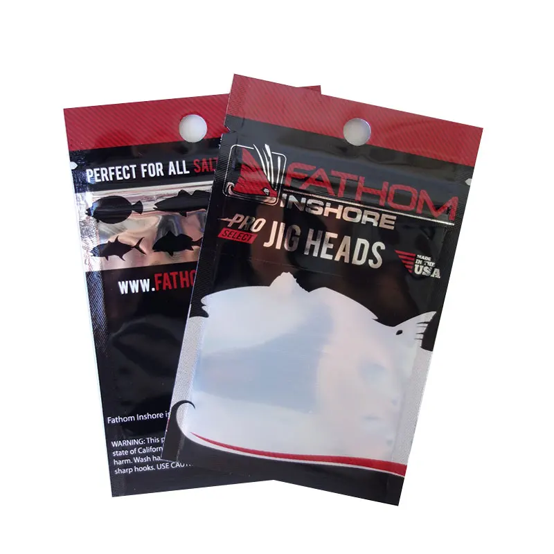 Custom Printing Glossy Aluminum Foil Fishing Bait Packaging clear Zipper Bags Fish Feed 3 Side Seal Pouch bag