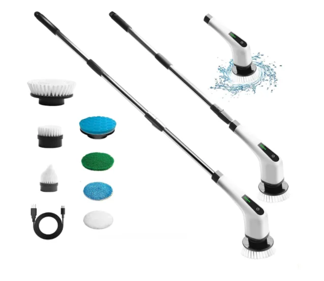Electric Spin Scrubber 7 in 1, Shower Cordless Cleaning Brush with Extension Handle, Suitable for Cleaning Tile