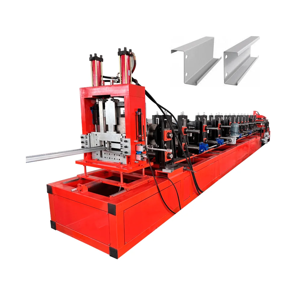Building Construction Automatic Channel Profile CZ Purlin Roll Forming Machine