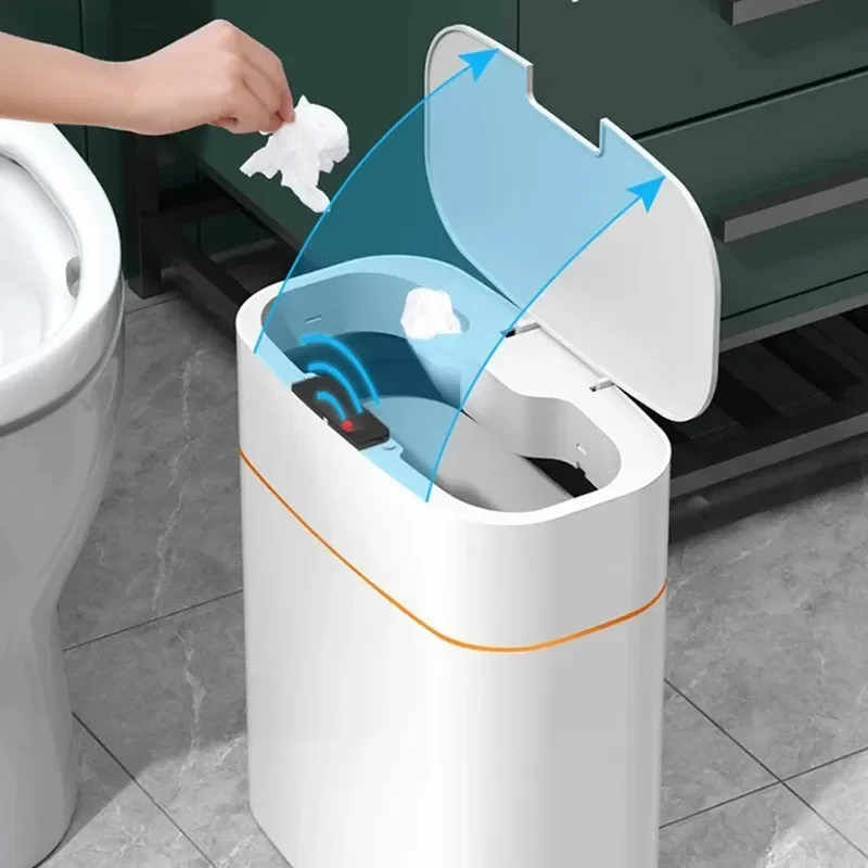 Can Electric Automatic Trash Can USB Waterproof Sensor Trash Can Smart Home New 13/16L Smart Sensor Trash